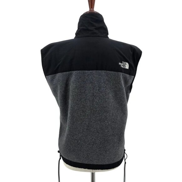Vintage The North Face Womens XS Vest Denali Fleece Black Gray Zipper Jacket - Picture 5 of 12